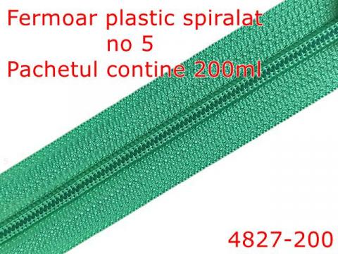 Fermoar plastic spiralat pentru confectii 4827 200
