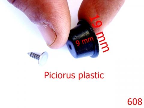 Piciorus plastic negru 19 mm negru 4G4 N8 608