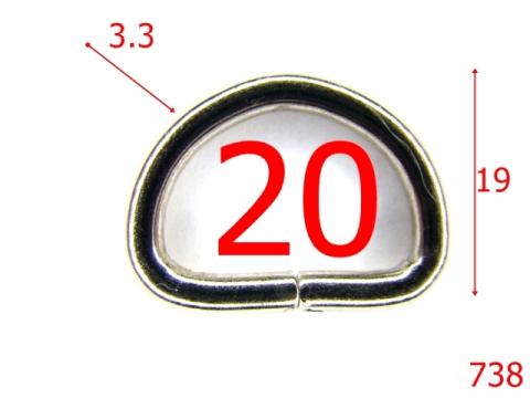 Inel 20 mm 3.3 nichel 2D6 3F5 3D4 G18 738 de la Metalo Plast Niculae & Co S.n.c.
