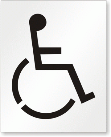 Sablon de pavaj: parcare persoane cu handicap