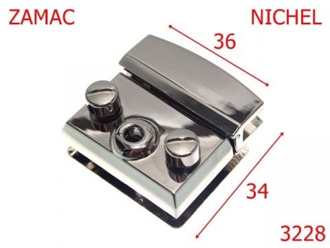 Inchizatoare poseta 36x34 mm nichel 12A11 3228 de la Metalo Plast Niculae & Co S.n.c.