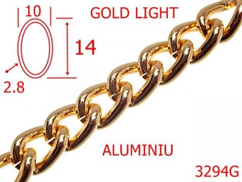 Lant aluminiu 10 mm 2.8 gold light 7H4 3294G