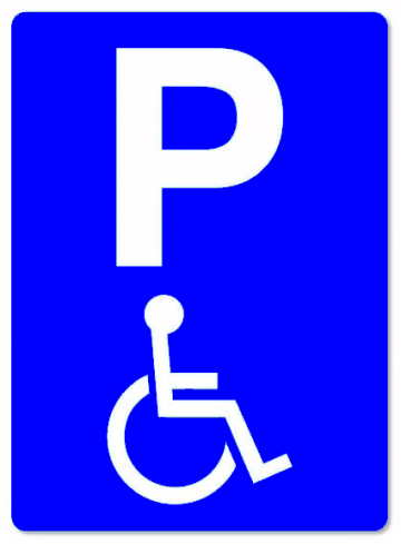 Indicator parcare rezervata persoane cu handicap