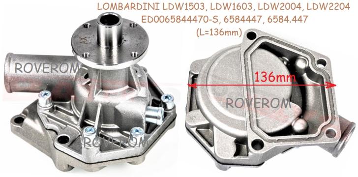 Pompa apa Lombardini LDW1503,1603,2004,2204, MTZ320, L=136mm de la Roverom Srl