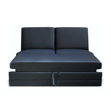 Canapea 3 locuri cu extindere piele eco neagra Biter 3 BB ZF