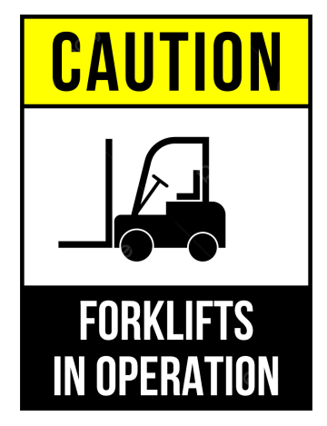 Semn Sign caution forklifts in operation