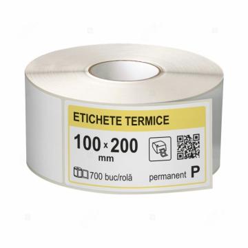 Etichete in rola, termice 100x200 mm, 700 etichete/rola de la Label Print Srl