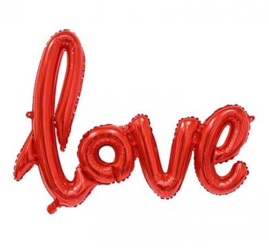 Balon scris Love Rosu 100 x 60cm de la Calculator Fix Dsc Srl