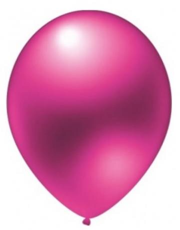 Set 25 baloane latex metalizat roz 28 cm