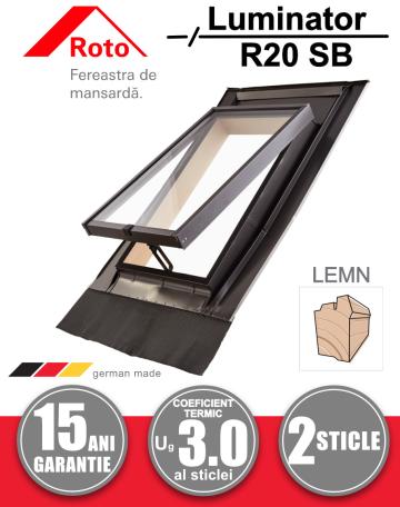 Fereastra luminator pentru pod Roto R20 SB de la Deposib Expert Srl