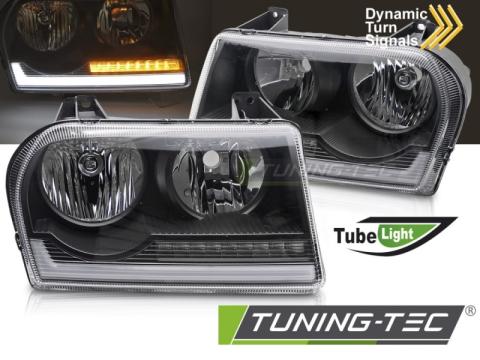 Faruri Chrysler 300 05-08 Tube Light negru