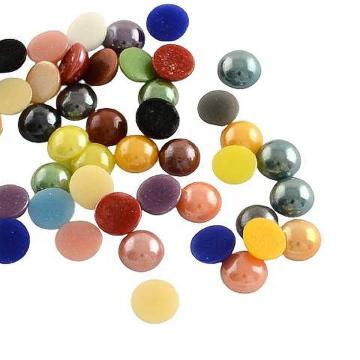 Margele Cabochon sticla perlat 8 mm 20 buc de la Gemsale Srl