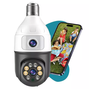 Camera dubla de supraveghere in bec wi-fi, Jortan JTZ-9696 de la Www.oferteshop.ro - Cadouri Online