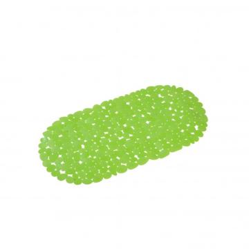 Covor baie plastic, oval, dimensiune 66,5x34 cm, Graz verde