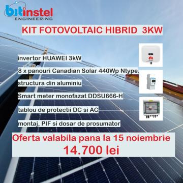 Kit fotovoltaic 3 kw monofazic de la Bitinstel Engineering