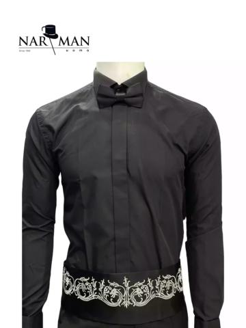 Set brau + papion negru - BPN26 de la Narman - Tuxedo