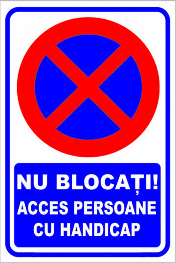 Indicator de securitate nu blocati acces persoane