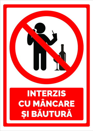 Indicator interzis cu mancare si bautura