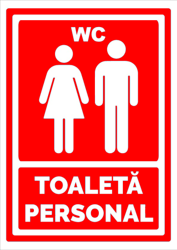 Indicator rosu toaleta personal de la Prevenirea Pentru Siguranta Ta G.I. Srl