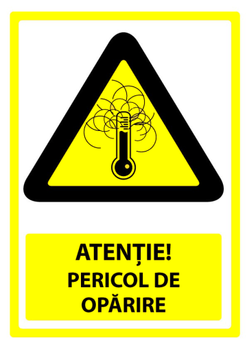 Semn atentie pericol de oparire