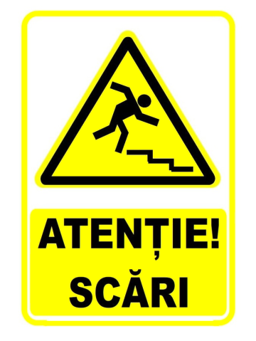 Semn atentie scari