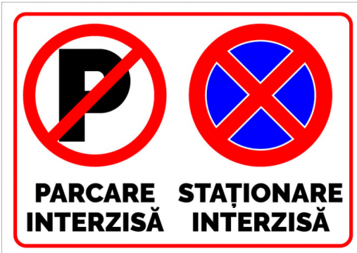 Semn de parcare interzisa si stationare interzisa