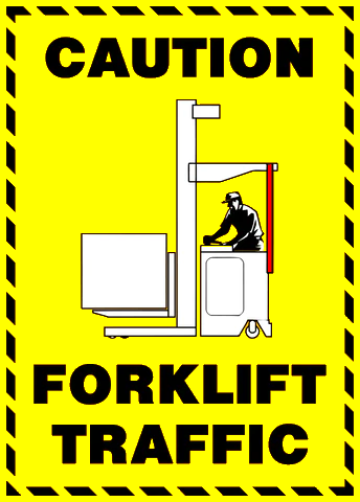 Semn Sign caution forklift traffic