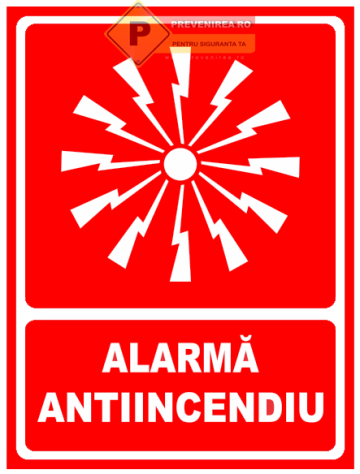 Indicatoare pentru alarma antiincendiu