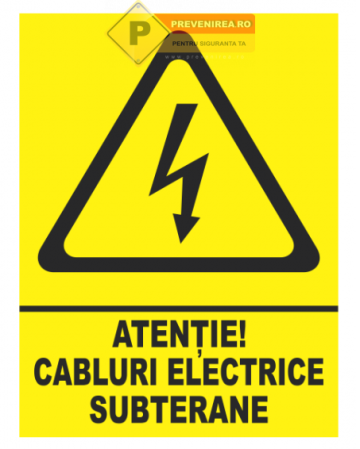 Indicatoare pentru cablurile electrice subterane