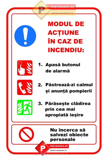 Indicatoare pentru prevenirea in caz de incendiu de la Prevenirea Pentru Siguranta Ta G.I. Srl