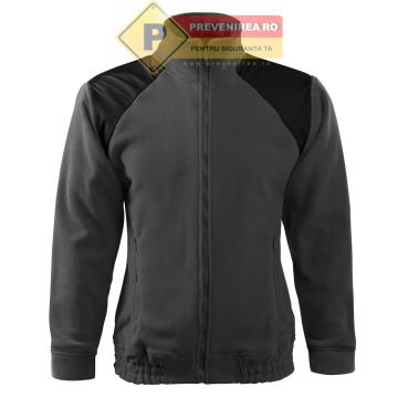 Jachete polar unisex gri cu negru