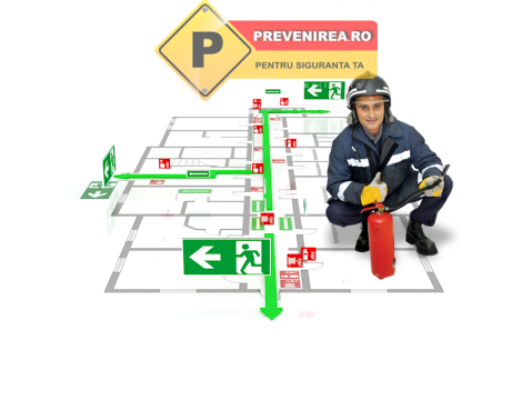 Plan de evacuare in caz de incendiu pentru birou de la Prevenirea Pentru Siguranta Ta G.I. Srl