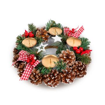 Decor de Advent - cu suport pentru lumanari - 30 cm