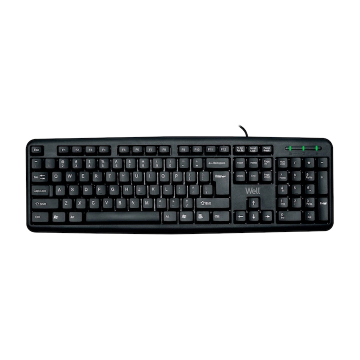 Tastatura USB Well KU002 negru, lungime cablu 1.35 m de la Electro Supermax Srl