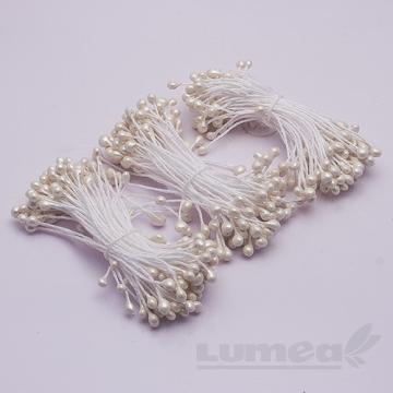 Decor Stamine culoare alb 3 mm, 240 buc. - Lumea