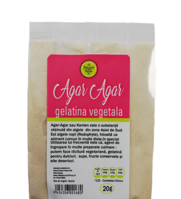 Gelatina vegetala Agar Agar 20 gr, Natural Seeds Product de la Natural Seeds Product SRL