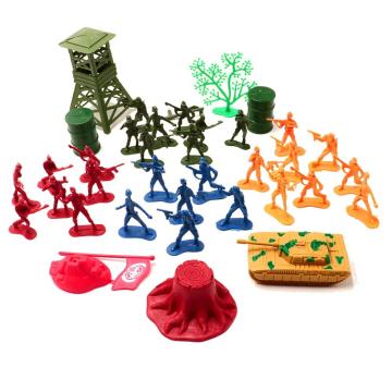 Joc Set 37 figurine soldati, si baza, 3 ani+, Multicolor