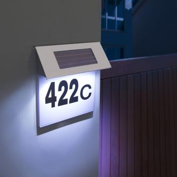 Numar de casa din inox, cu iluminare LED si alimentare de la Future Focus Srl