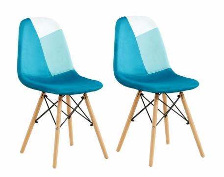 Set 2 scaune stil scandinav - blue