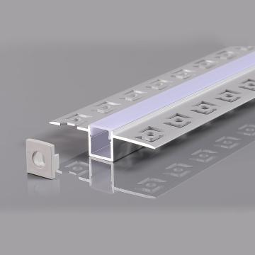 Profil de aluminiu pentru LED gri incorporat L=2m de la Casa Cu Bec Srl