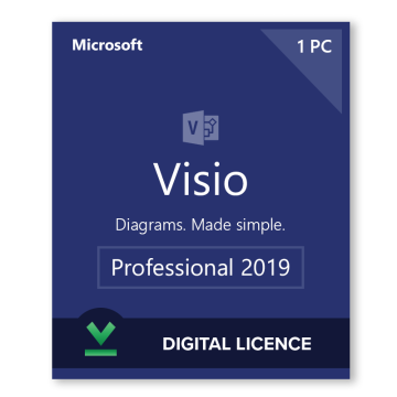 Licenta digitala Microsoft Visio Professional 2019 de la Digital Content Distribution LTD
