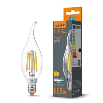 Bec LED filament - Videx - 6W - E14 - C35 - Flame de la Casa Cu Bec Srl