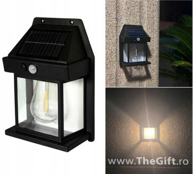 Lampa solara pentru exterior, cu 1 bec LED de la Thegift.ro - Cadouri Online