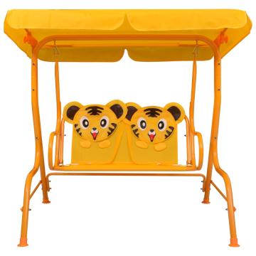Balansoar pentru copii, galben, 115 x 75 x 110 cm de la Comfy Store