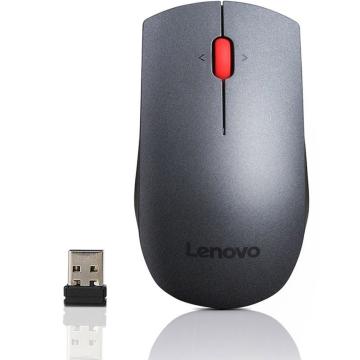 Mouse wireless Lenovo Laser, USB-A, black