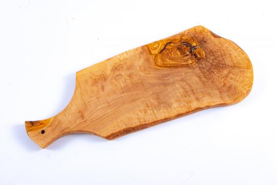 Tocator din lemn de maslin cu maner 40 cm de la Tradizan