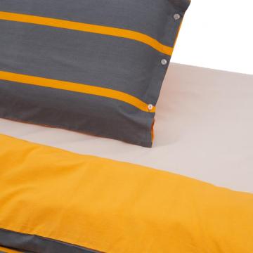 Set lenjerie de pat Single Bumbac Grey/Orange de la Etoc Online
