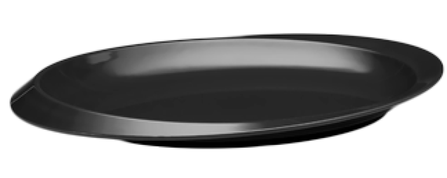Platou oval melamina prezentare Raki, 40x26xh4cm, negru de la Kalina Textile SRL