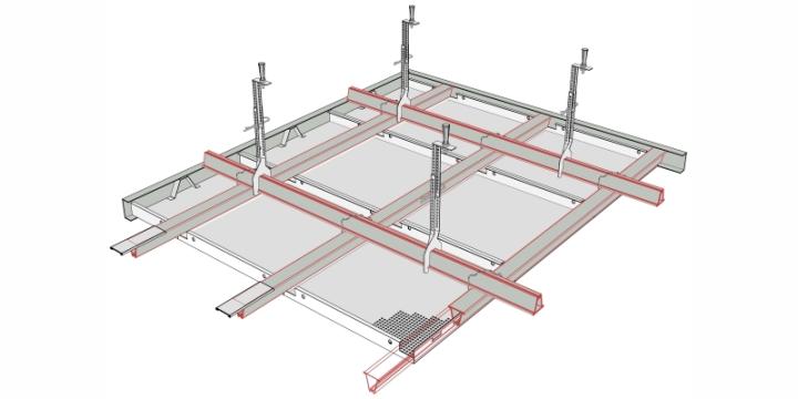 Sistem de tavan casetat metalic Tile Clip-in Nonius