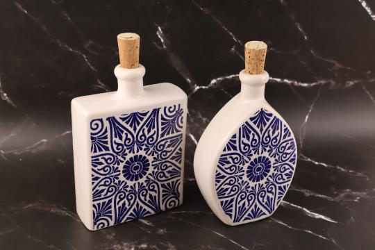Set 2 sticle ceramice | tatto albastru de la Tradizan